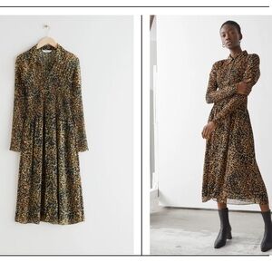 NWOT & Other Stories Leopard Print Long Sleeve Dress